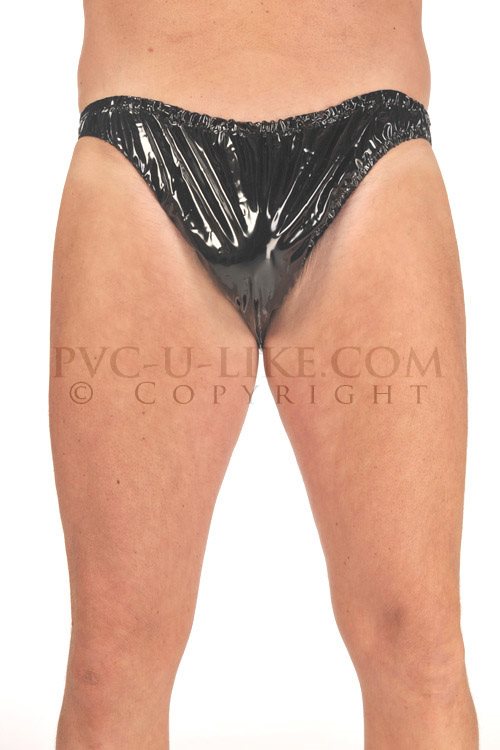 PVC Sexy Couple Low Waist Briefs Women Plastic Film Leak Proof Men